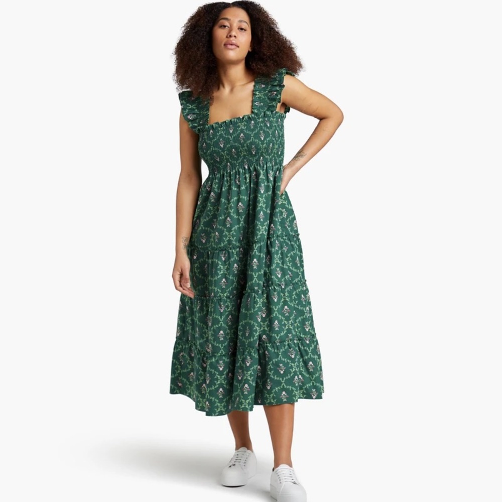 EUC Emerald Trellis Ellie Nap Dress
